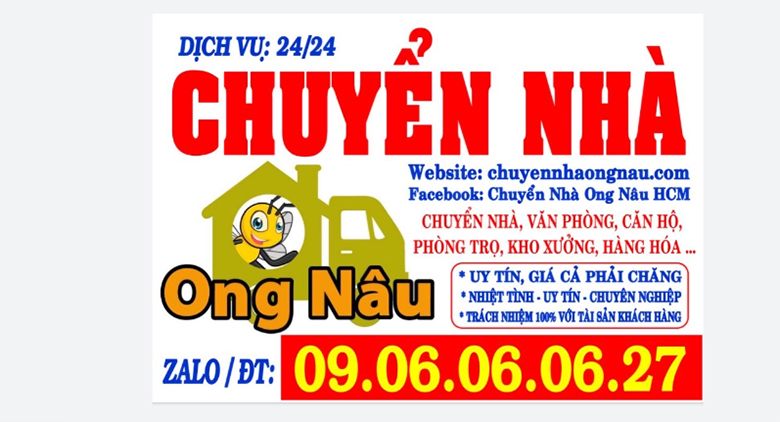 Ong Nâu - Chuyên cung cấp dịch vụ chuyển nhà trọn gói HCM giá tốt